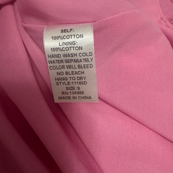 Item Ditto Pink Ruffled Short Sleeve Double Layer Dress- Size Small - Picture 8 of 12